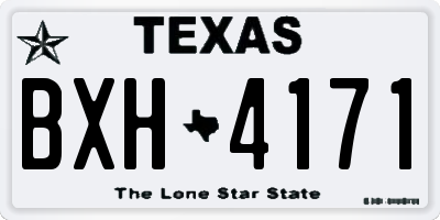 TX license plate BXH4171