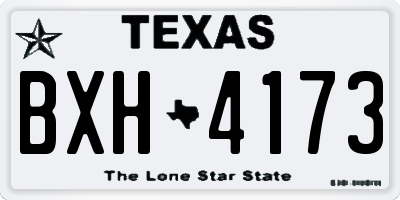 TX license plate BXH4173