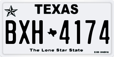 TX license plate BXH4174