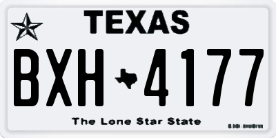 TX license plate BXH4177