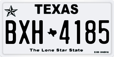 TX license plate BXH4185