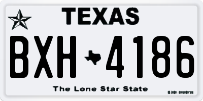 TX license plate BXH4186