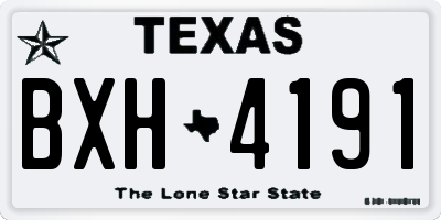 TX license plate BXH4191