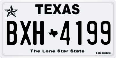 TX license plate BXH4199