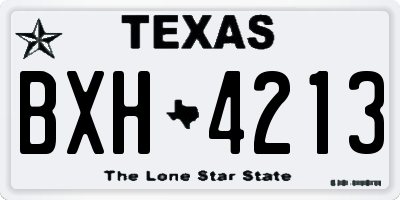 TX license plate BXH4213