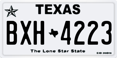 TX license plate BXH4223