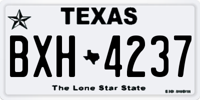 TX license plate BXH4237