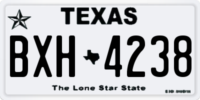 TX license plate BXH4238