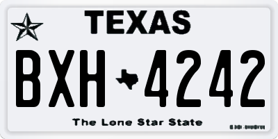 TX license plate BXH4242