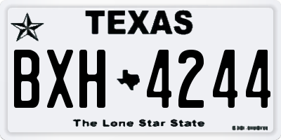 TX license plate BXH4244
