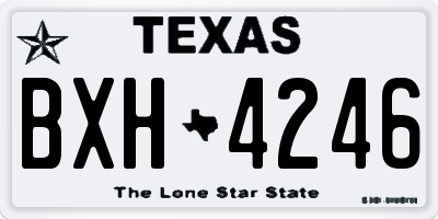 TX license plate BXH4246