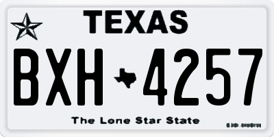 TX license plate BXH4257