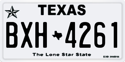 TX license plate BXH4261