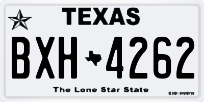 TX license plate BXH4262