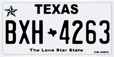 TX license plate BXH4263
