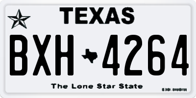 TX license plate BXH4264