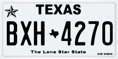 TX license plate BXH4270
