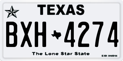 TX license plate BXH4274