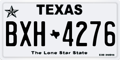 TX license plate BXH4276