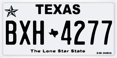 TX license plate BXH4277