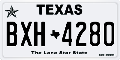 TX license plate BXH4280