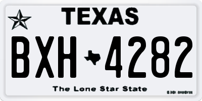 TX license plate BXH4282