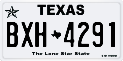TX license plate BXH4291