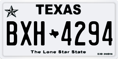 TX license plate BXH4294