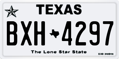 TX license plate BXH4297