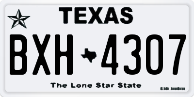 TX license plate BXH4307