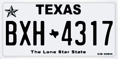 TX license plate BXH4317