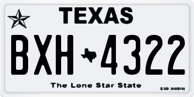 TX license plate BXH4322