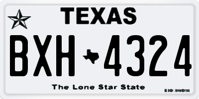 TX license plate BXH4324
