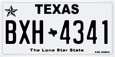 TX license plate BXH4341
