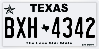 TX license plate BXH4342