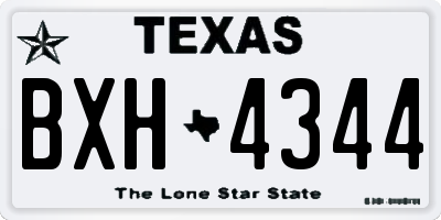 TX license plate BXH4344