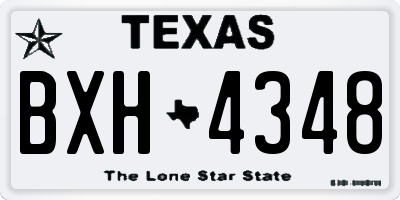 TX license plate BXH4348