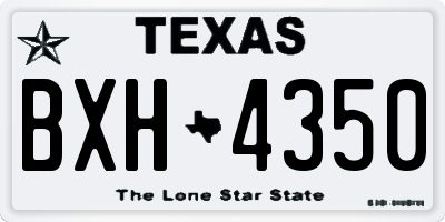 TX license plate BXH4350