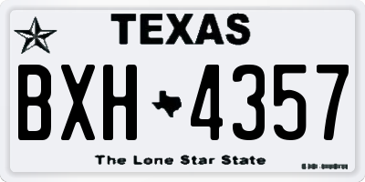 TX license plate BXH4357