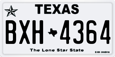 TX license plate BXH4364