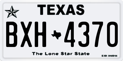 TX license plate BXH4370