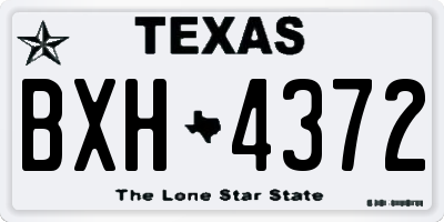 TX license plate BXH4372