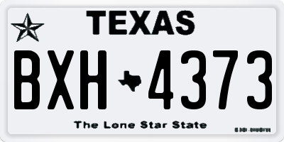 TX license plate BXH4373