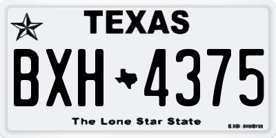 TX license plate BXH4375