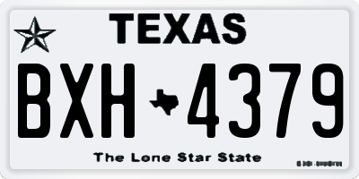TX license plate BXH4379