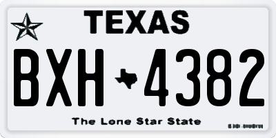 TX license plate BXH4382
