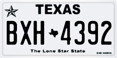 TX license plate BXH4392