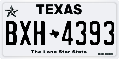 TX license plate BXH4393