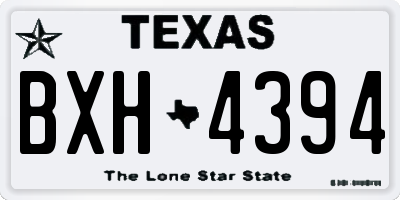 TX license plate BXH4394