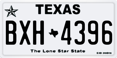TX license plate BXH4396